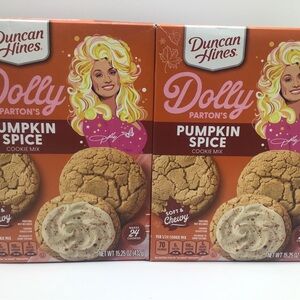 2 Boxes Duncan Hines Dolly Parton's Pumpkin Spice Cookie Mix Soft & Chewy